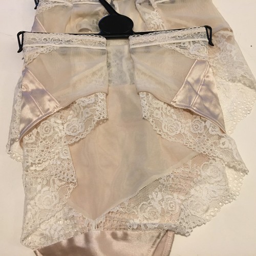 2x M&S Rosie Autograph Alabaster Luxe Silk & Lace High Leg Knickers Size UK 28 - Picture 6 of 6