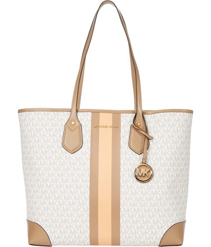 Michael Kors Eva Large Tote - Cantaloupe - Includes Removable Snap Pouch - Picture 9 of 18