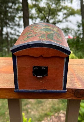 Antique Norwegian Telemark Trunk Tine Box Kiste Rosemaled Rosemaling Norway - Picture 9 of 12