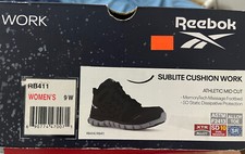 Reebok RB411 - Black/Grey Sublite Cushion Work - Women’s Size 9