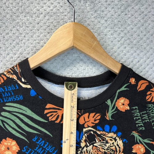 Assholes*s Live Forever Mens T Shirt Tigers Floral Hawaiin Surfer Skater Sz XL - Picture 12 of 17
