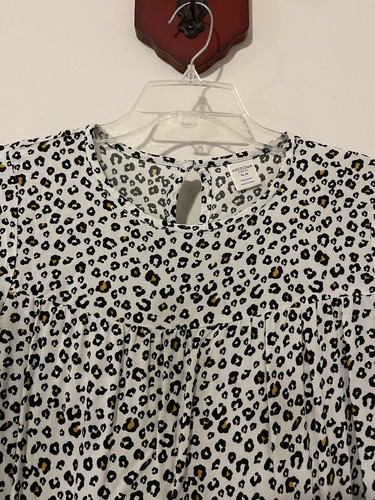 Arizona Jeans Girls Size 16 XL White Animal Print Flowy Short Rayon Dress! A5489 - Picture 3 of 8