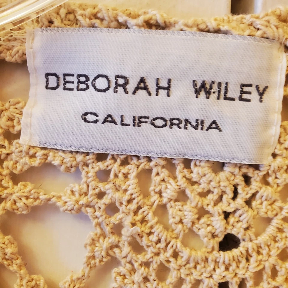 Chaleco De Colección Deborah Wiley California Crochet Boho Verano Mujer Talla Grande Foto 3 de 4