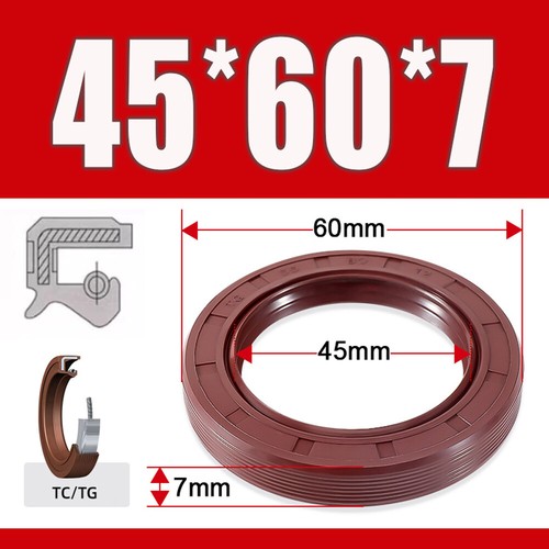 Metric Oil Shaft Rotary Seal TC / TG Dual Lip Spring FKM Sealing Ring 25mm~50mm - Picture 192 of 262