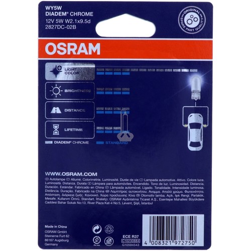 WY5W OSRAM DIADEM Chrome - Chrom-Look Scheinwerfer Lampe DUO-Box - Bild 3 von 6
