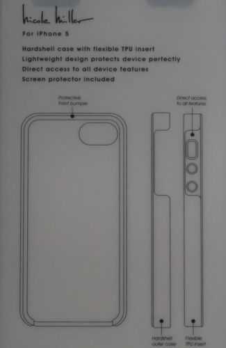 Custodia cellulare Nicole Miller per iPhone 5/5s/SE (1 generazione) multicolore nuova - Foto 4 di 7