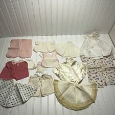 Antique Doll Clothing Lot Dresses -Sweater -Infant-Handmade-Misc 