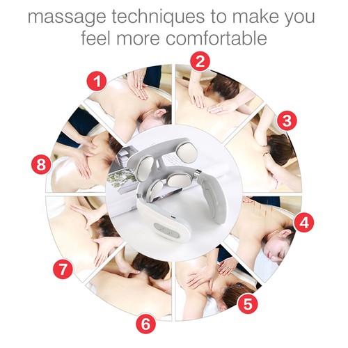 Nackenmassagegerät mit Wärme elektrisches Massagegerät für Nacken Schulter Schmerzen Entspannen USB S0V8 - Bild 12 von 14