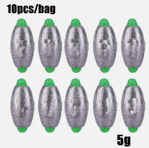 2g-60g Pesi Linea Affondatori Pesca Piombo Caduta Affondatore Gancio Connettore Forma Oliva - Foto 10 di 40