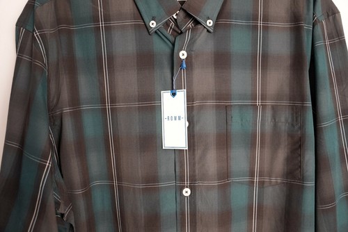 Camisa de manga larga para hombre Dillard's Rowm XL verde a cuadros hombre nueva con etiquetas - Imagen 3 de 5