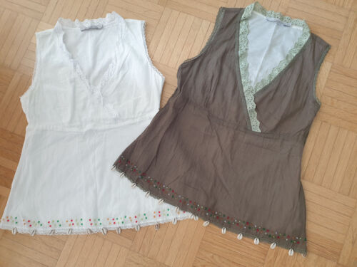 ONLY Vintage SCHLAGHOSE WIDE LEG Weite mit RV verstellbar FLARED CARGO Beige 34 - Bild 6 von 11