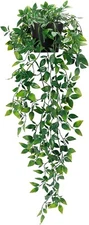 Whonline Fake Hanging Plants, Artificial Small Potted Plants for Indoor Outdoor
