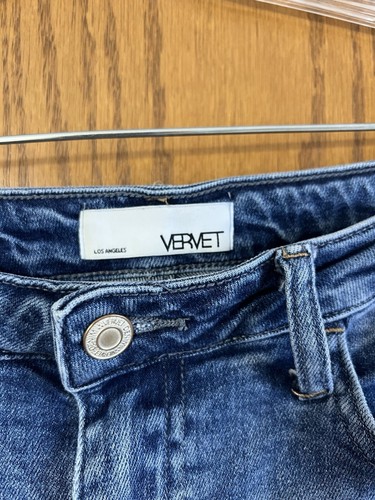 EUC Vervet Flying Monkey Crush 90's Vintage High Rise Flare Jeans Size 29 V3087 - Picture 3 of 5