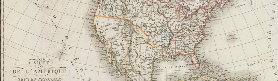 Mapa antiguo "Carte De L'Amerique Septentrionale" (América del Norte) A.Tardieu, 1821 Foto 4 de 4