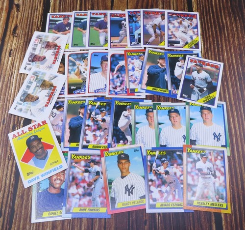 New York YANKEES 30 Card LOT 1988 1989 1990 Topps Dave Winfield Tommy John - Picture 1 of 24