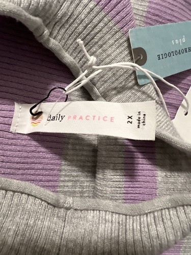 Daily Practice Anthropologie Sweater Dress 2X Multicolored Mock-Neck Sleeveless - Picture 19 of 21