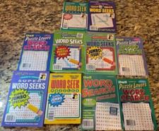 Lot of 10 New Penny Press Dell Word Search Puzzle Books New Unused NO Duplicates
