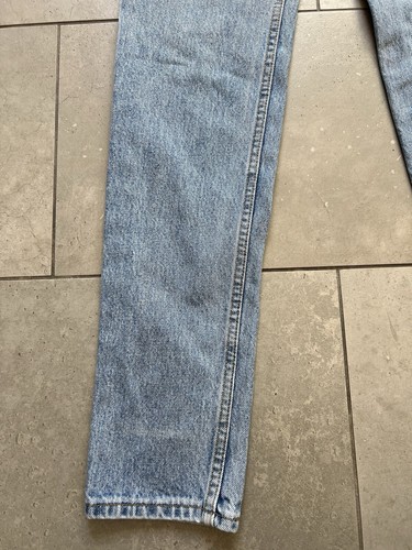 Jeans vintage anni 90 512 Levis slim fit gamba affusolata sbiadito lavaggio pietra chiaro 26x33 - Foto 16 di 20