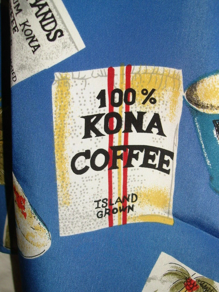 CAMISA HAWAIANA CANOPY MULTICOLOR ESTAMPADO "KONA COFFEE" POLI S/S TALLA. L Foto 3 de 4