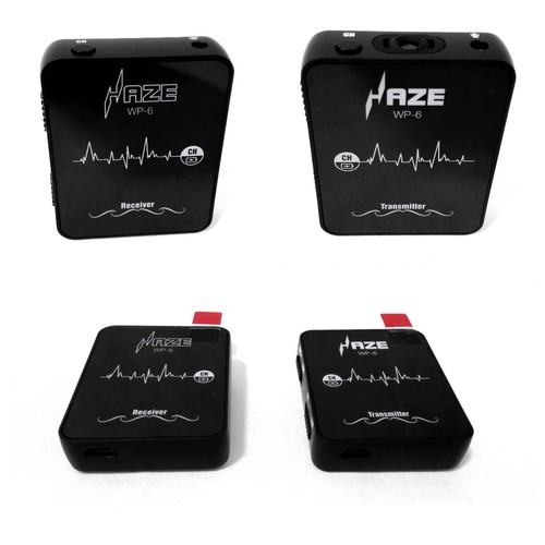 Haze WP-6 Portable Wireless Microphone System for Camera Laptop Video Recording - Picture 8 of 12