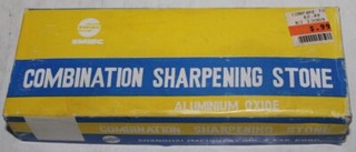 Pietra per affilare vintage Shanghai Machinery Cina combinazione 6"x2"x1" con scatola