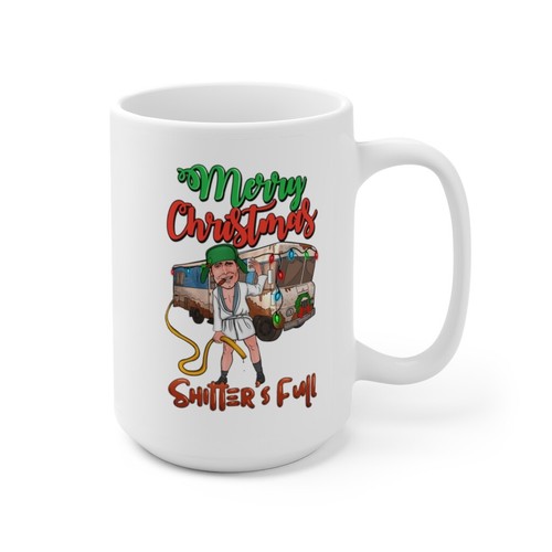 Merry Christmas Sh*tters Full Ceramic Coffee Tea Mug 15oz - Picture 5 of 5