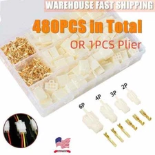 Motorcycle Car Electrical 2.8mm 2/3/4/6 Pin Wire Auto Connectors / plier 480Pcs