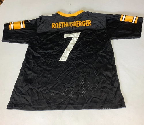 Reebok Pittsburgh Steelers Ben Roethlisberger #7 Jugend Trikot Gr. XL 18-20 schwarz - Bild 3 von 8