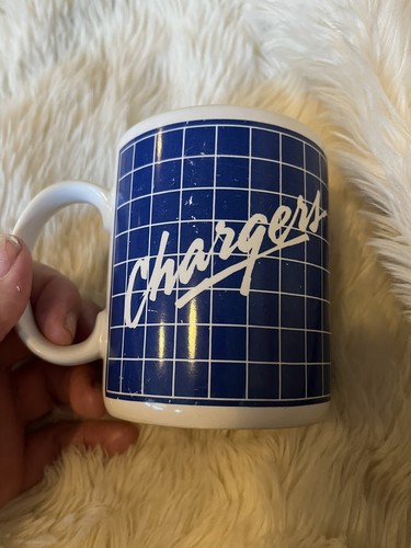 Vintage Papel Chargers NFL Football Coffee 16oz Ceramic Mug Blue White Official - Bild 2 von 4