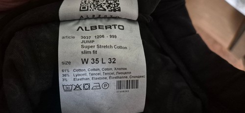 Alberto Chino Jump Slim Fit Baumwolle-Tencel™schwarz W35-L32 Neu - Bild 3 von 3