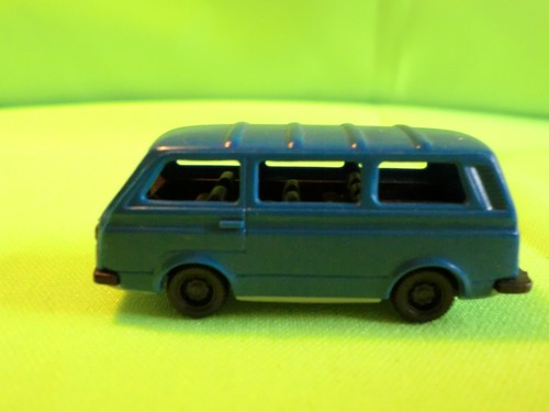 VINTAGE - WEST GERMANY - VW VOLKSWAGEN T2 BUS - BLUE 1:87 - GOOD CONDITION - 506 - Picture 4 of 6