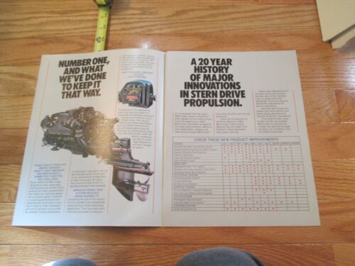 Mercury Mercruiser Boat Motors Vintage Boats Dealer sales brochure catalog - Picture 2 of 4