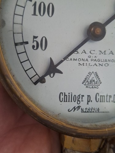 Antico manometro sala macchine navale vintage. Nuovo Fondo Di Magazzino - Photo 17/21