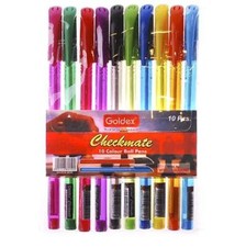 Goldex-Checkmate 0.5 Ball Pen 10 colour ball pen High flow ultra glide ink