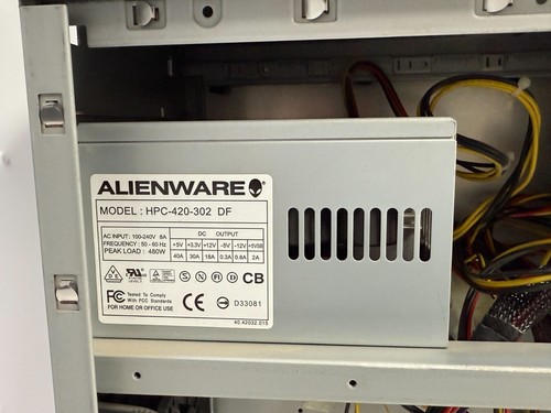 Vintage  Alienware Area 51 PC Blue  Predator Case w/ Power Supply & DVD/Floppy - Picture 15 of 18