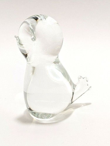 Vintage Handcrafted Ha Studio Art Glass Clear Bird Artist signed ZANE - 第 1/5 張圖片