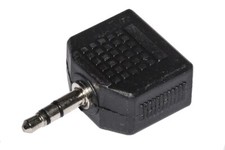 3.5MM MALE-2x3.5MM FEMALE LINK STEREO AUDIO ADAPTER A/W LKADAT26 New