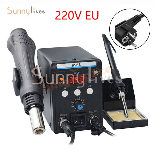 Multifunction 700W Digital Solder Iron Kit Hot Air Gun Rework Soldering Station - Picture 8 of 26