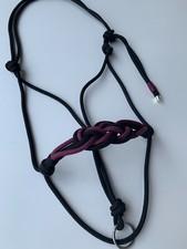 Knotenhalfter Schwarz Aubergine Keltischer Kn...