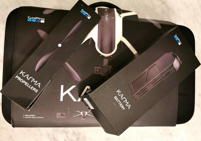 GOPRO KARMA DRONE W/ HERO 6 “IN BLACK” Grip, Extra Battery, propellers bd3018031
