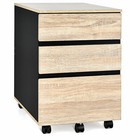 Costway 3-Drawer Mobile File Cabinet Vertical Filling Cabinet for Home Office
