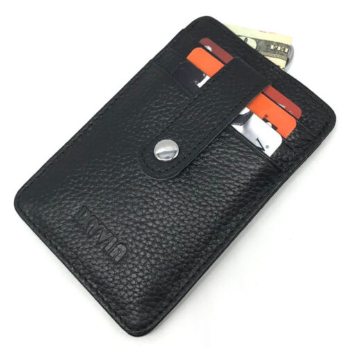 IXYVIA Leather Snap ID Case - Black - Picture 5 of 5