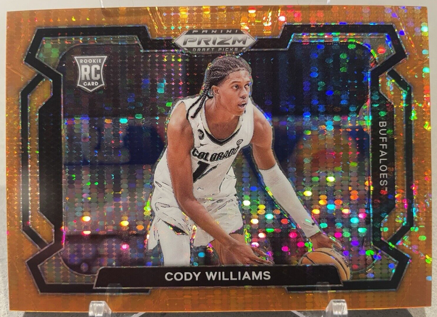 2024 PANINI PRIZM DRAFT PICKS CODY WILLIAMS ORANGE PULSAR 01/49 #80 ROOKIE RC