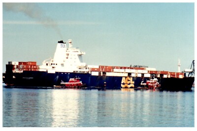 SS Atlantic Causeway Container Ship ACL Cunard Lines Photo VTG 4x6 IMO 6913106