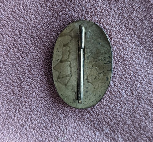1941 National Safety Council premio honor sin accidentes pin trasero botón verde - Imagen 2 de 2