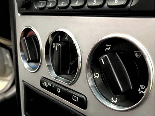 For Vauxhall Opel Astra G 98-09 Polished Aluminum Rings for Heating Control x3 - Picture 12 of 13