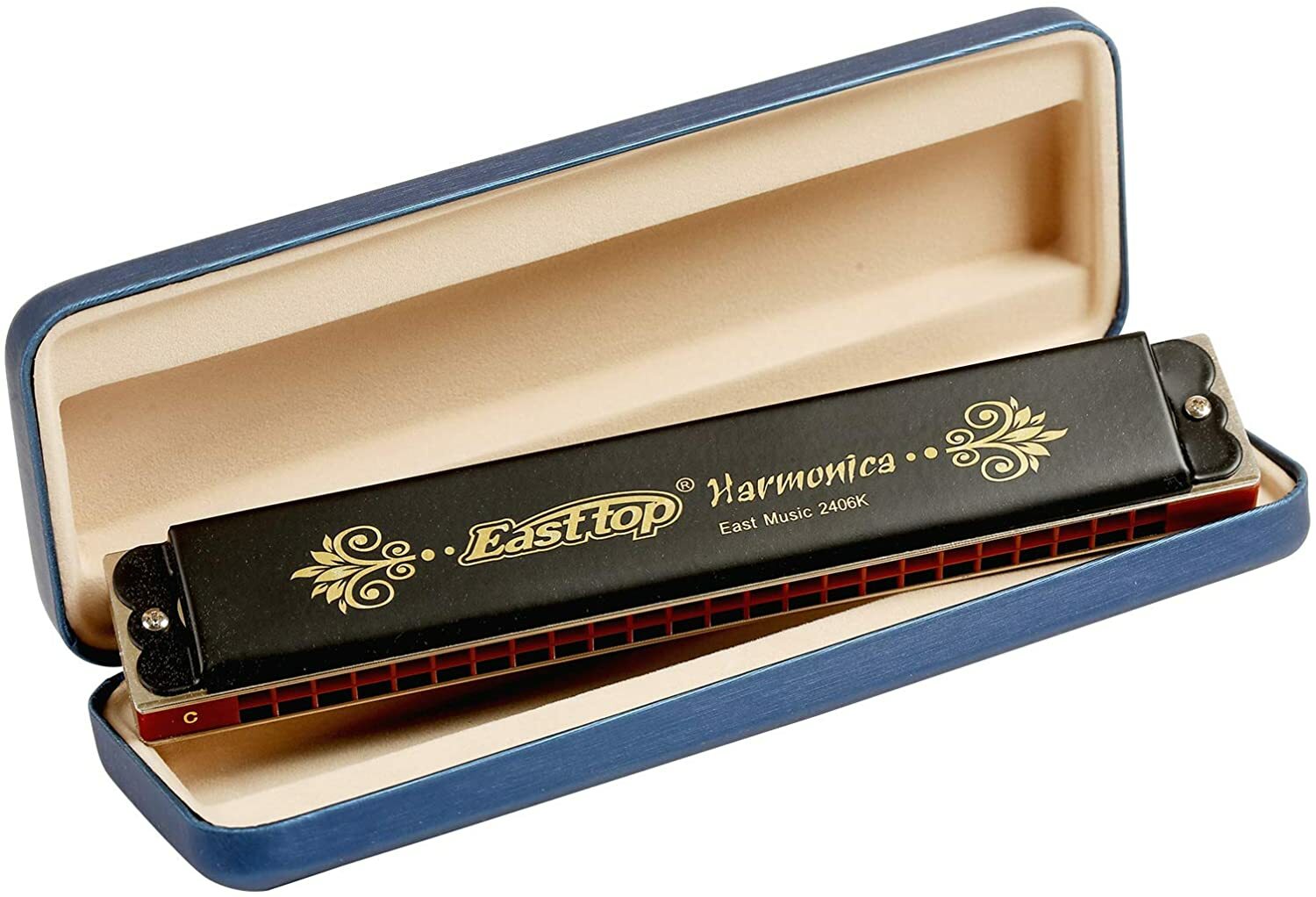 East top 24 Holes Professional Tremolo Harmonica Key of C, T2406 Harmo –  Easttop harmonica