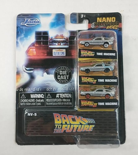 Jada Toys Nano Hollywood Rides Back to the Future DeLorean Die Cast Collectible - Picture 1 of 6