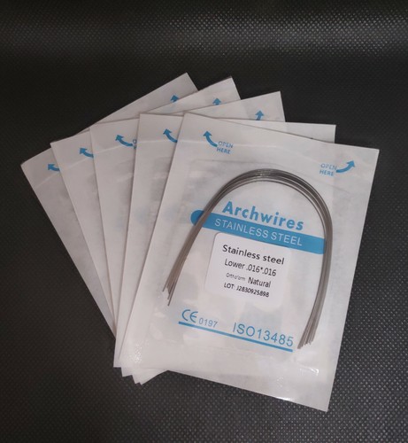 5 Packs Dental Orthodontic Stainless Steel Arch Wires Natural Form Rectangular - Afbeelding 1 van 7