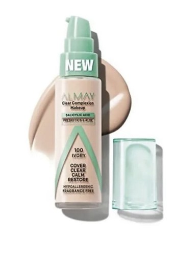 ALMAY Foundation Makeup Clear Complexion Makeup Foundation, 100 Ivory - Picture 3 of 3